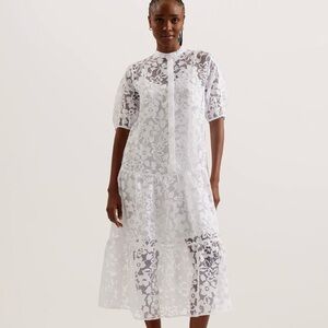 TED BAKER LONDON — Elegant White Lace Dress